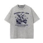 Washed Cotton Queen Graphic Tee