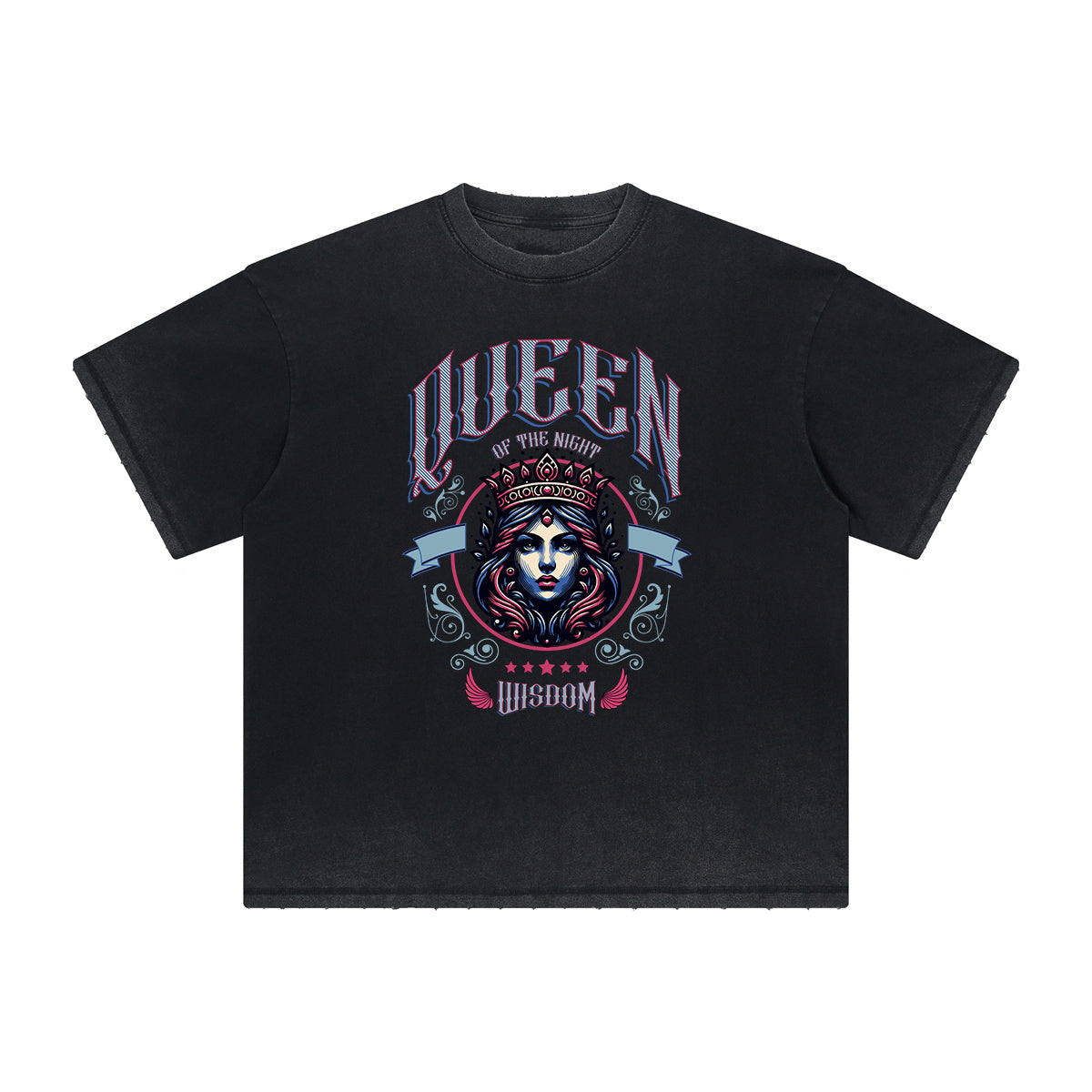 Camiseta gráfica Queen lavada de peso pesado