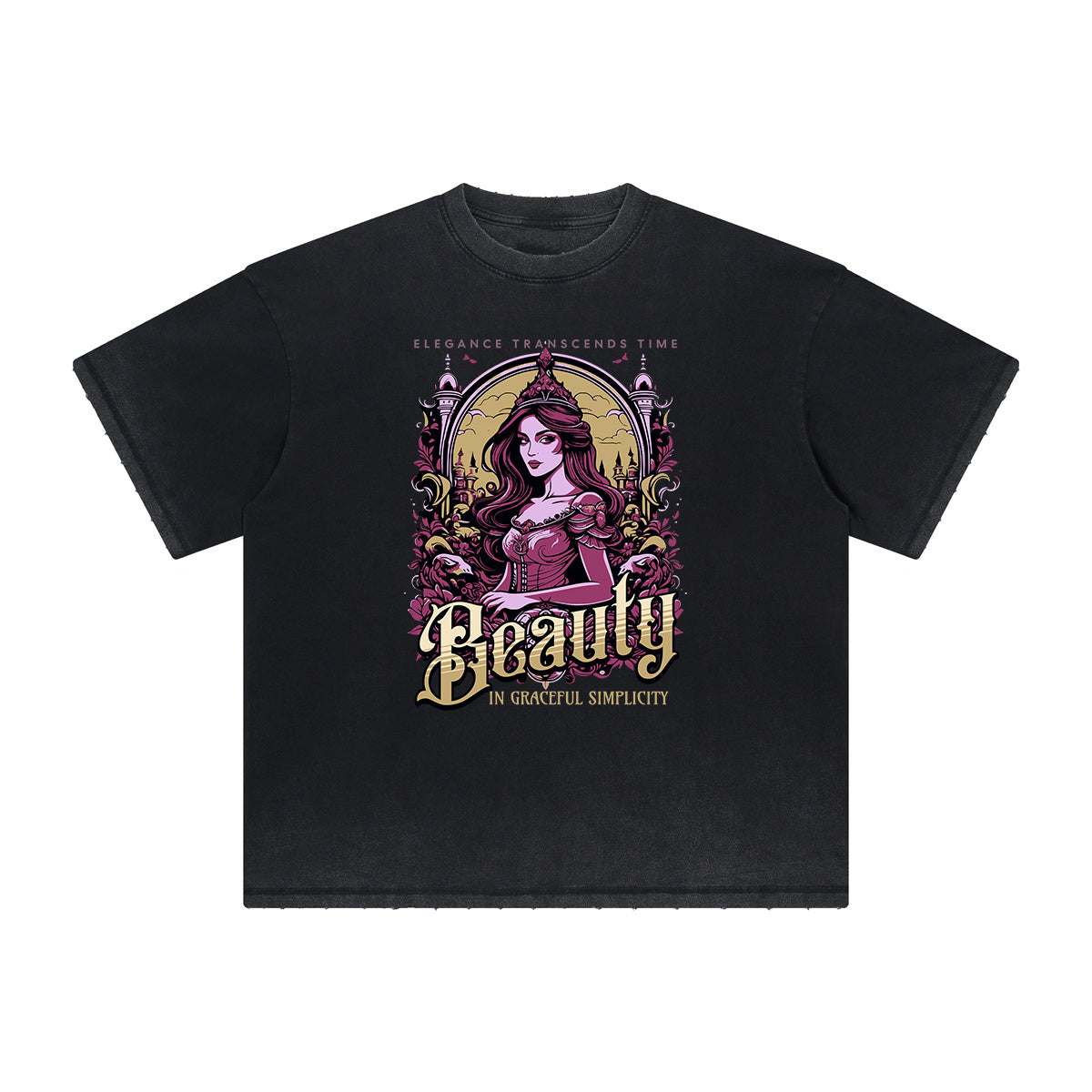 Camiseta gráfica Queen lavada de peso pesado
