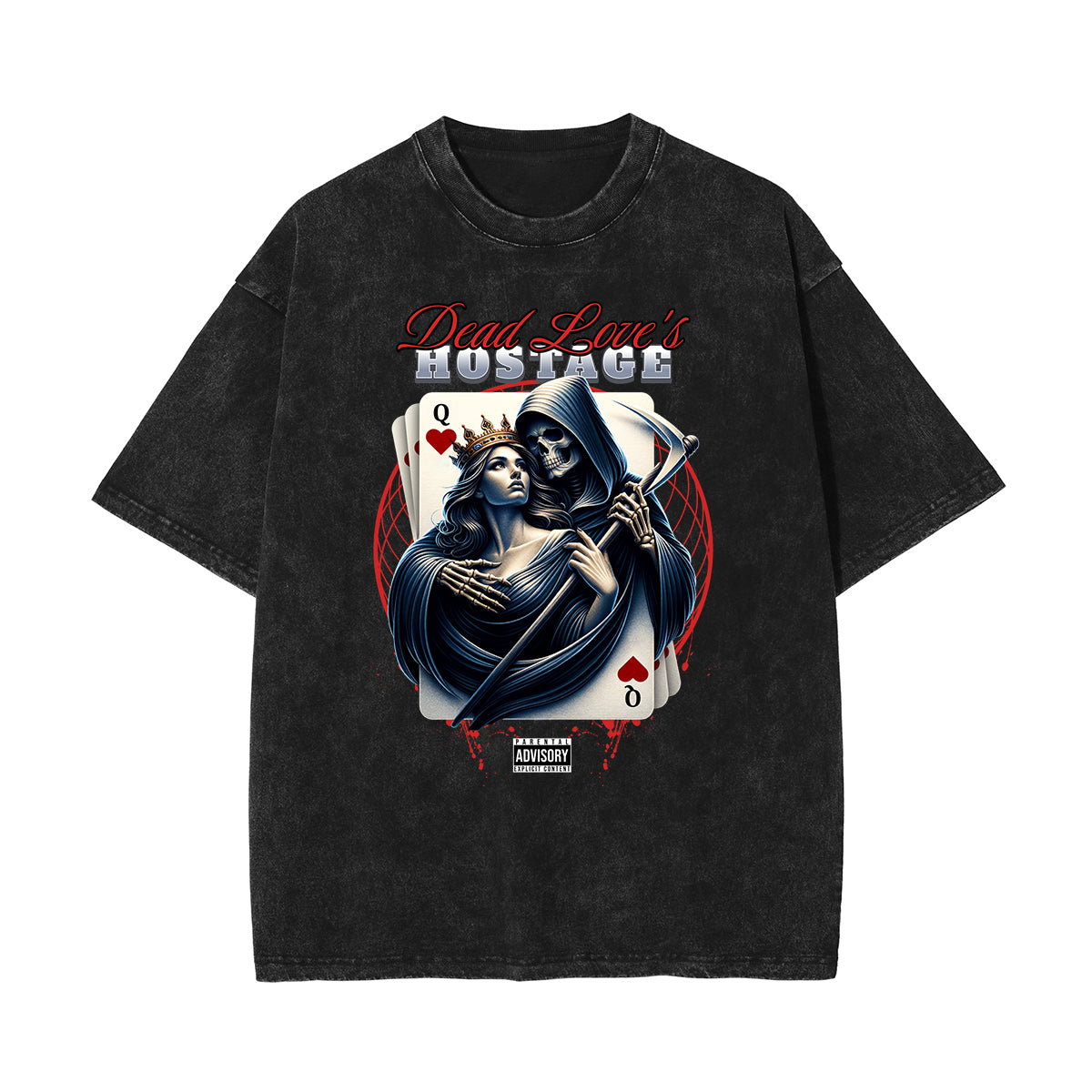 Stone-Washed Queen Graphic T-Shirt