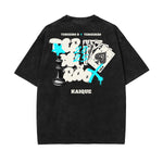Stone-Washed Poker Graffiti Graphic Tee
