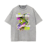 Stone-Washed Street Art Graffiti Graphic Tee