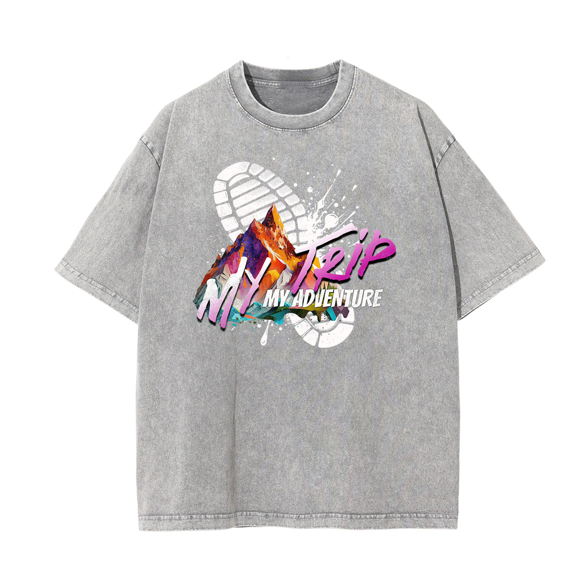 Stone-Washed Street Art Graffiti Graphic Tee