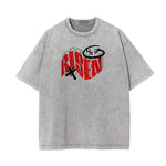 Stone-Washed Street Art Graffiti Graphic Tee