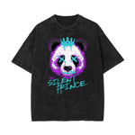 Camiseta de algodón con grafiti de arte callejero lavado