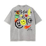 Stone-Washed Street Art Graffiti Graphic Tee