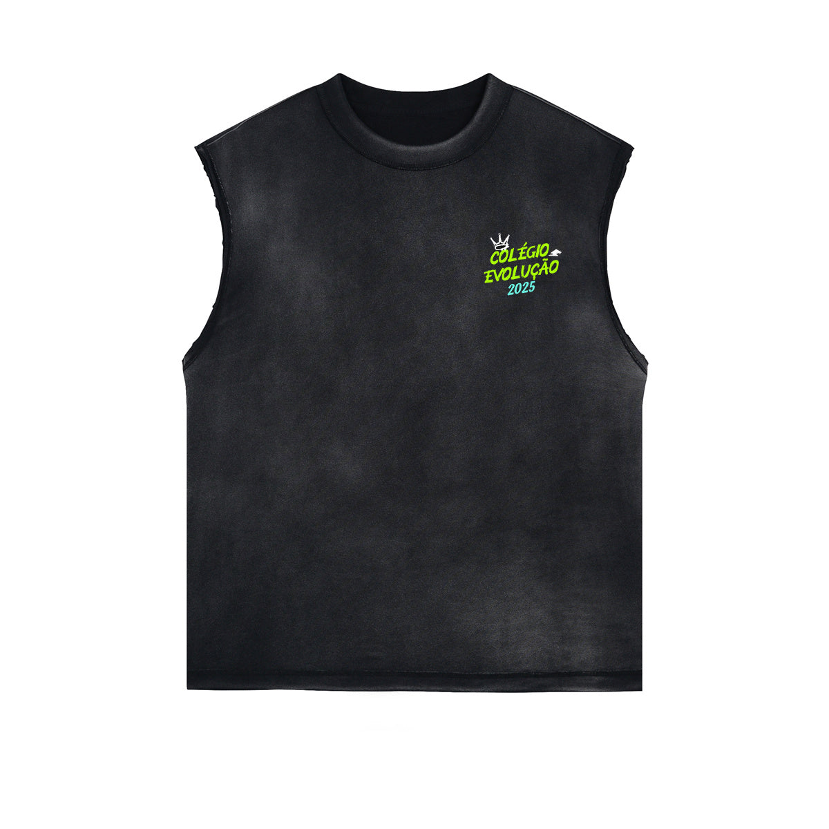 Distressed Graffiti Font Sleeveless Tee
