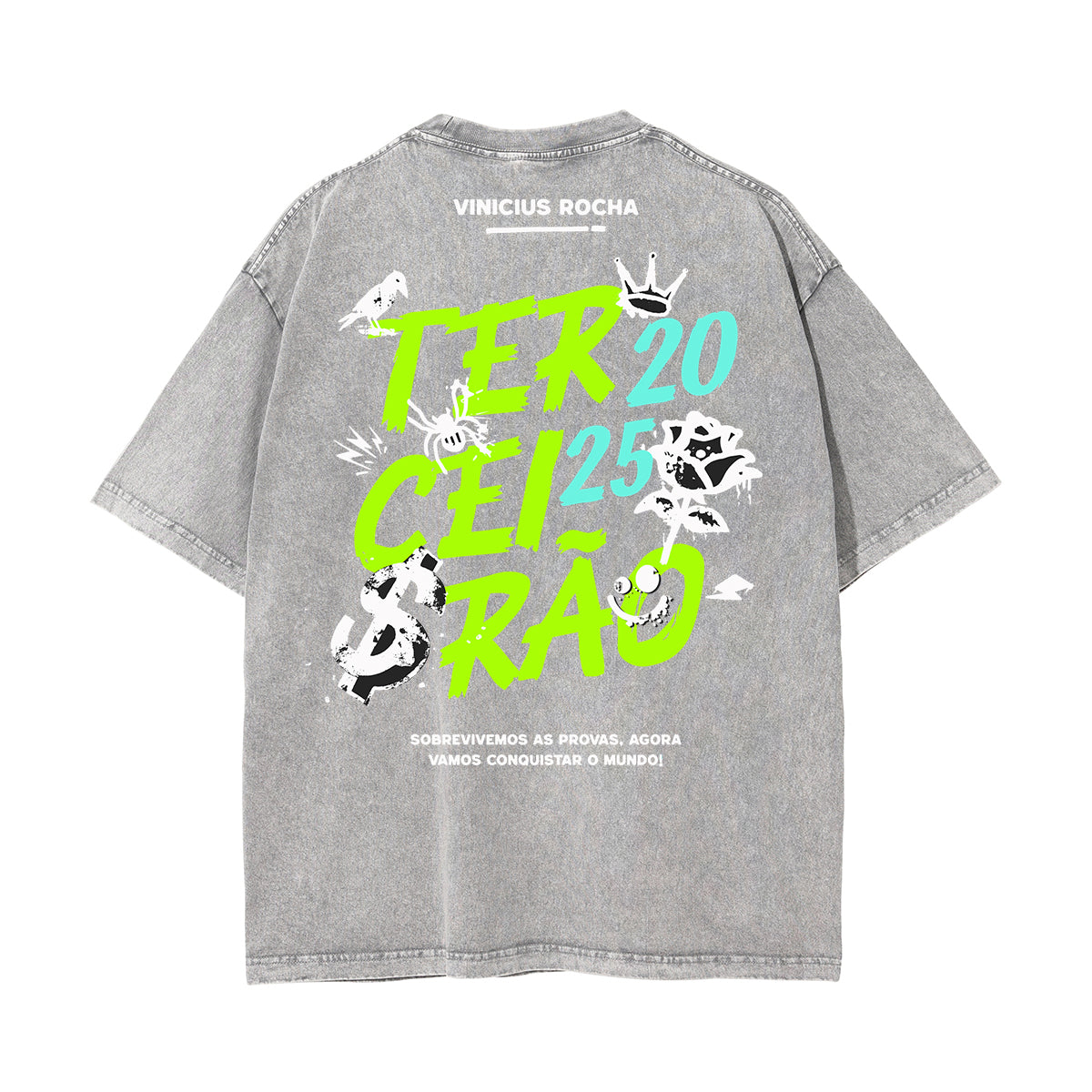 Stone-Washed Graffiti Font Tee