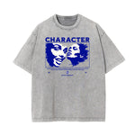 Washed Cotton Abstract Graphic Tee