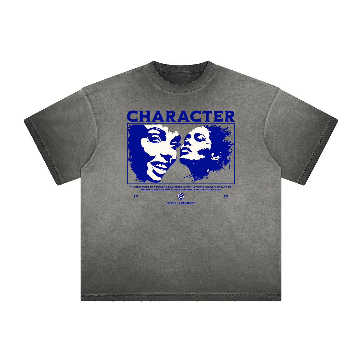 Thick Faded Abstract Graphic T-Shirt