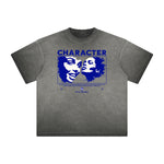 Thick Faded Abstract Graphic T-Shirt