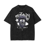 Stone Wash Abstract Graphic Art T-Shirt