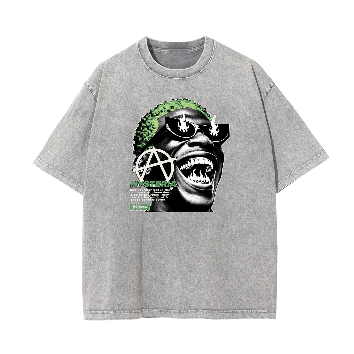 Washed Cotton Abstract Graphic Tee