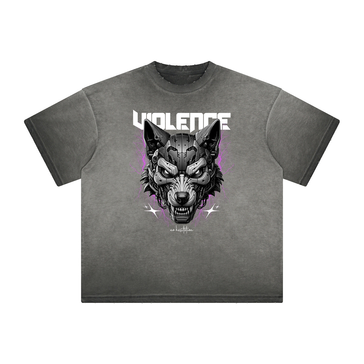 Thick Faded Abstract Graphic T-Shirt