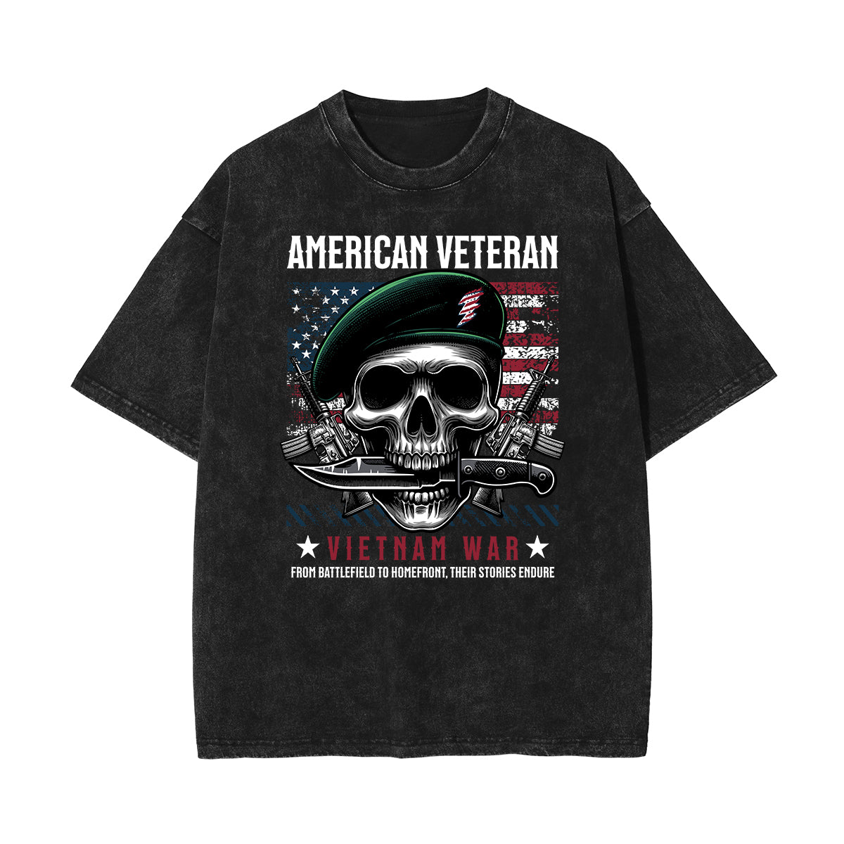 Stone Wash Abstract Graphic Art T-Shirt