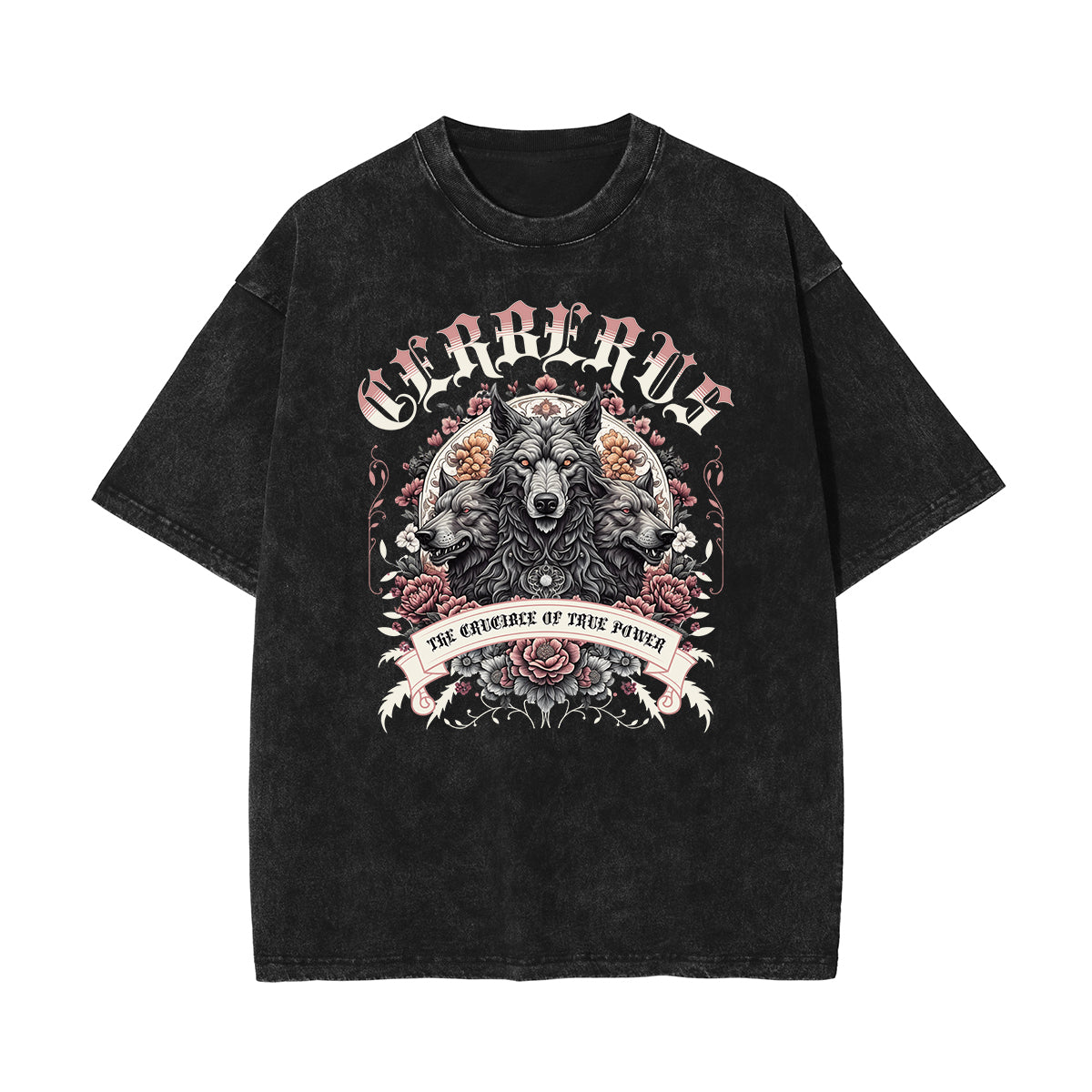 Stone Wash Guardian Graphic T Shirt