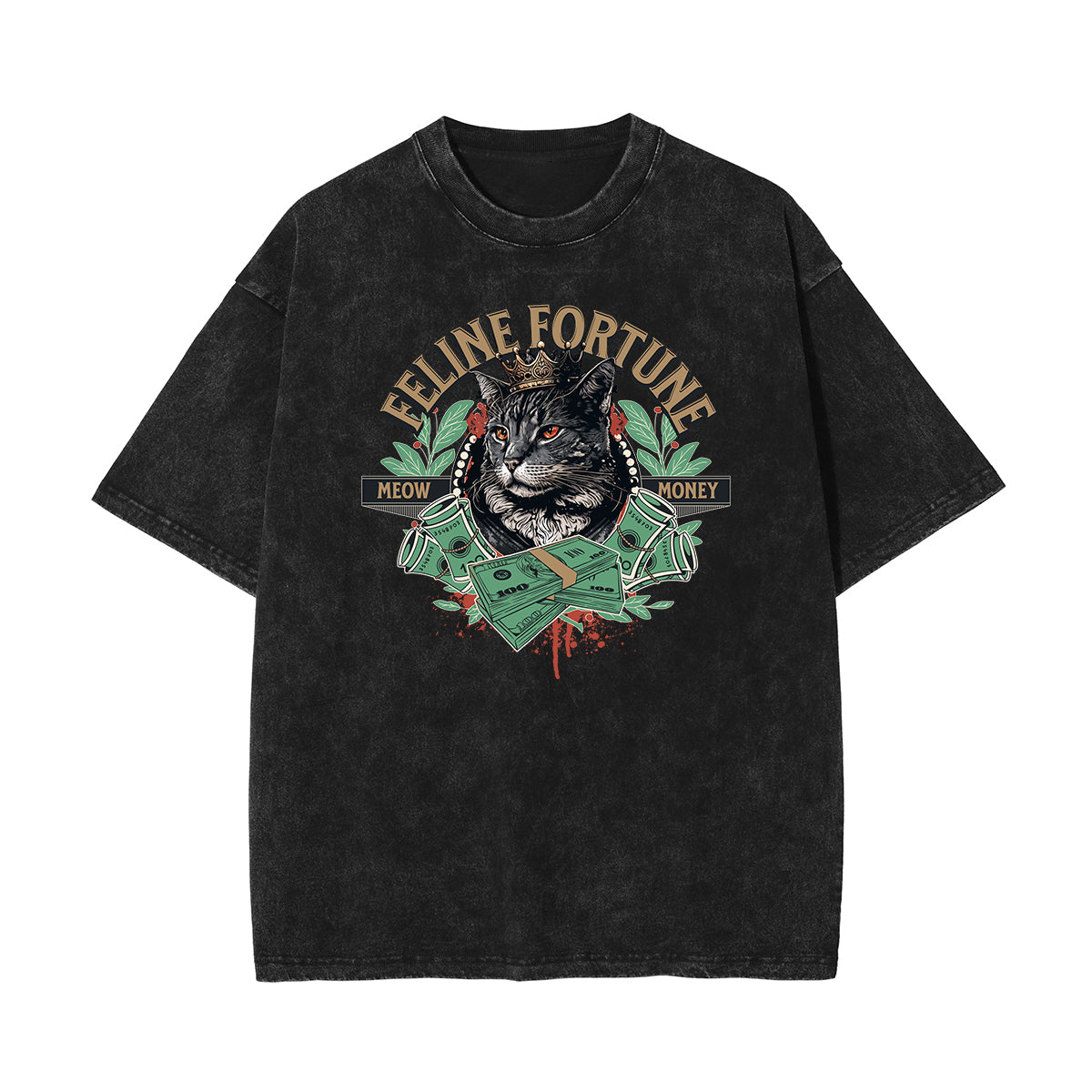Stone Wash Guardian Graphic T Shirt