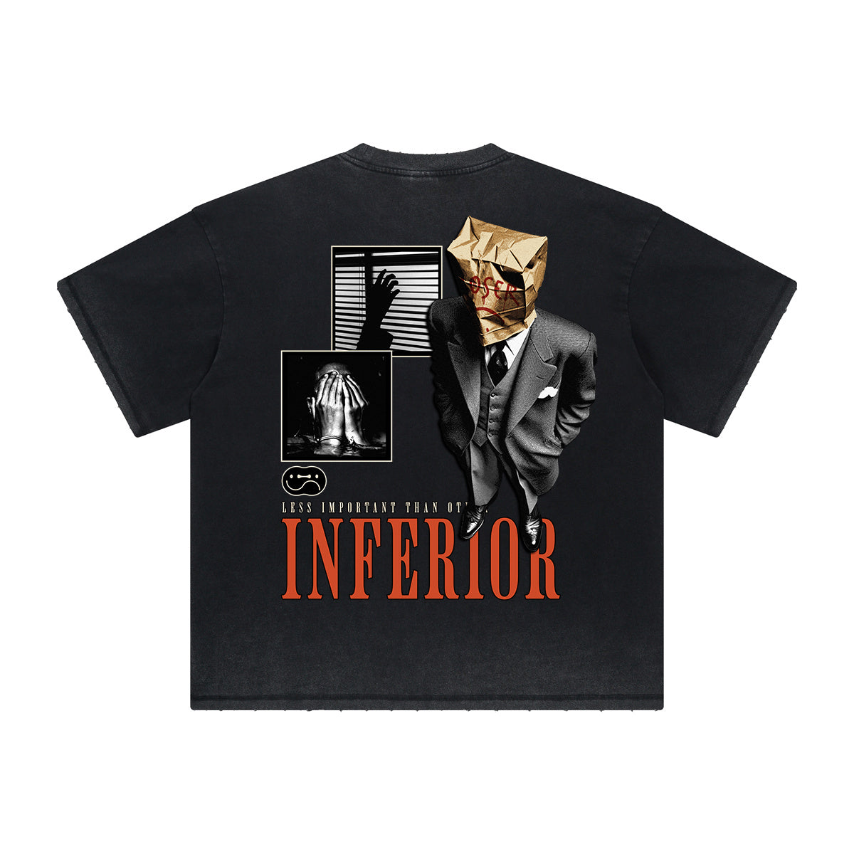 Vintage Frayed Guardian Pattern Tee