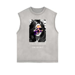 Frayed Edge Mask Graphic Tank Top