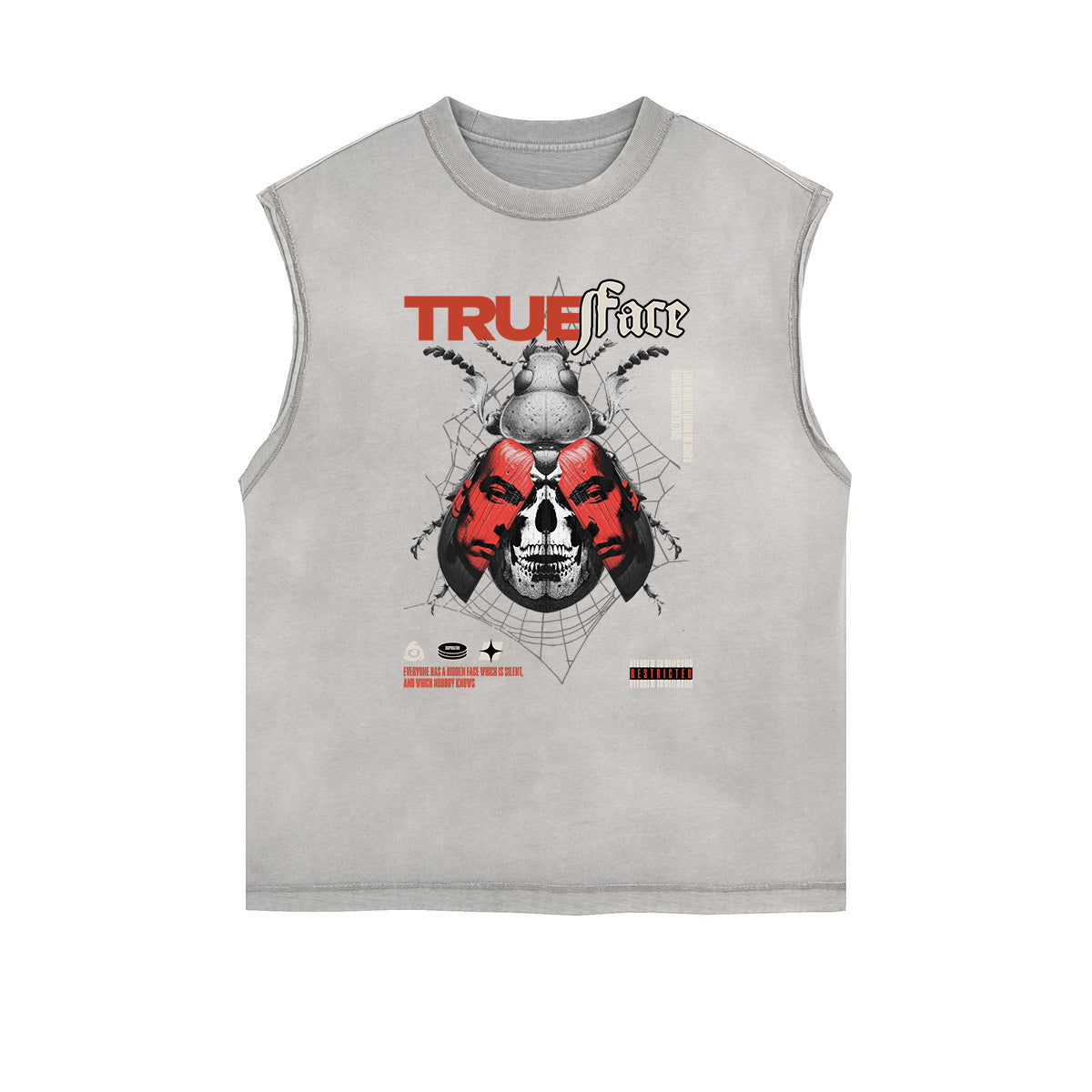 Frayed Edge Mask Graphic Tank Top