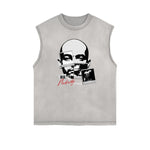 Frayed Edge Mask Graphic Tank Top