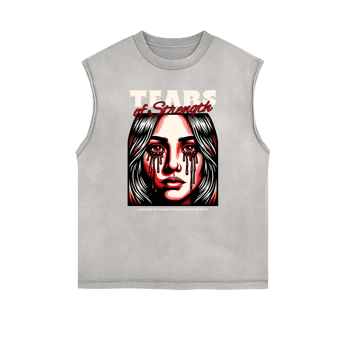Frayed Edge Mask Graphic Tank Top