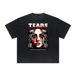 Thick Faded Mask Graphic T Shirt
