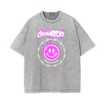 Washed Mask Graphic Cotton Tee