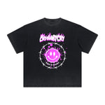 Thick Faded Mask Graphic T Shirt