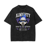 Stone Wash Mask Pattern T Shirt