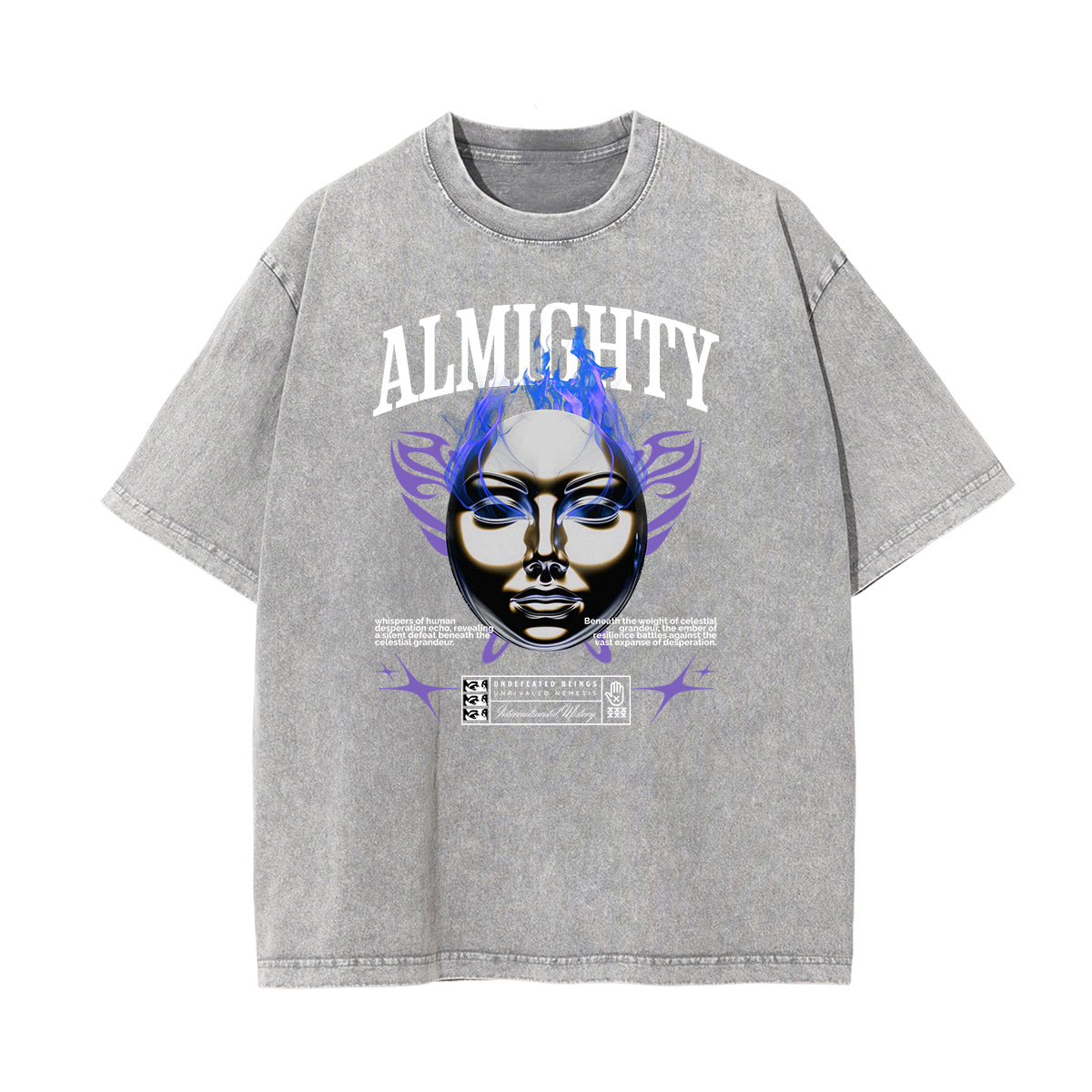 Washed Mask Graphic Cotton Tee