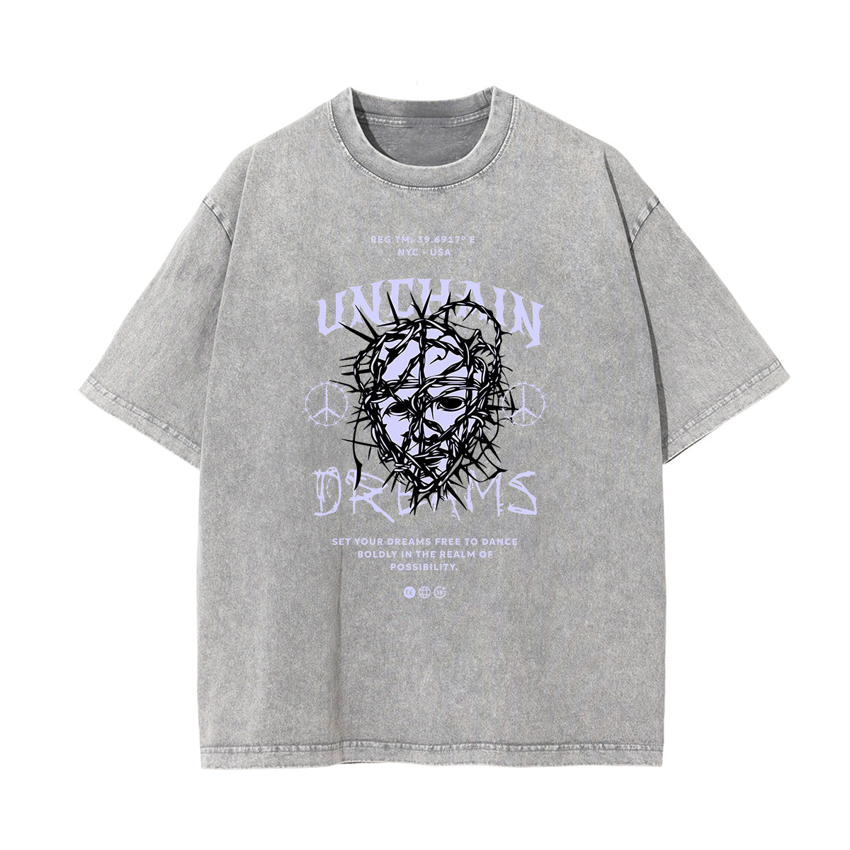 Washed Mask Graphic Cotton Tee