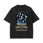 Stone Wash Mask Pattern T Shirt