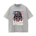 Washed American Skull Graphic Cotton Tee