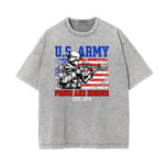 Washed American Skull Graphic Cotton Tee