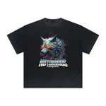 Vintage Frayed Wolf Pattern Tee