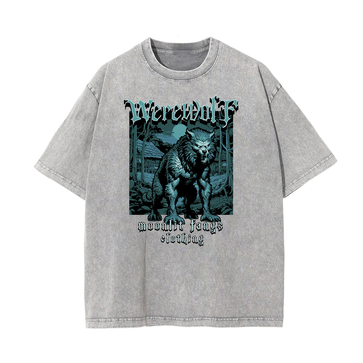 Washed Wolf Graphic Cotton Tee