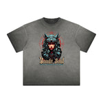 Heavy Fade Wolf Graphic T Shirt