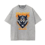 Washed Wolf Graphic Cotton Tee