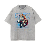 Washed Wolf Graphic Cotton Tee