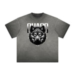 Heavy Fade Wolf Graphic T Shirt
