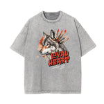 Washed Wolf Graphic Cotton Tee