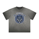 Heavy Fade Wolf Graphic T Shirt
