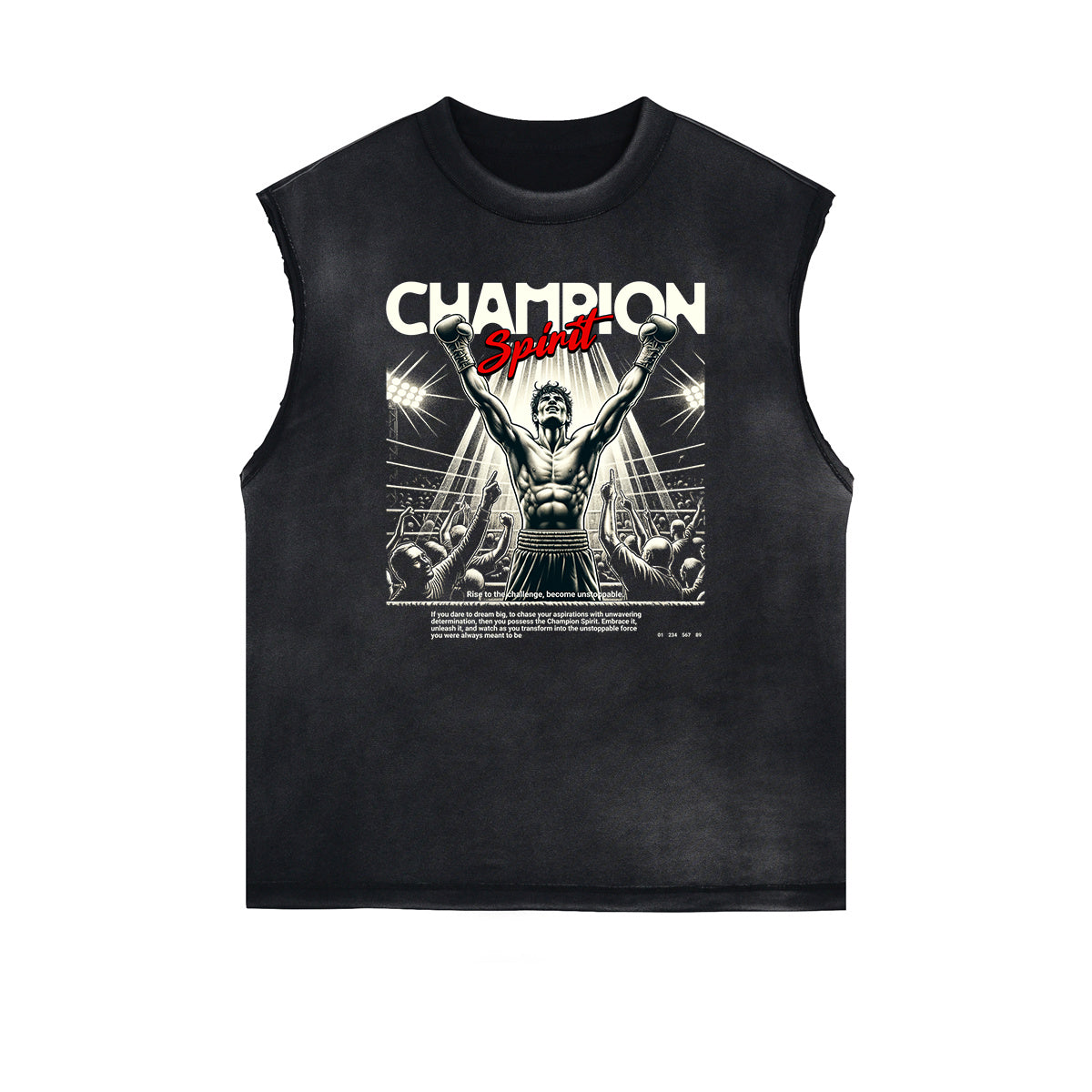 Distressed Sports Graphic Sleeveless Shirt
