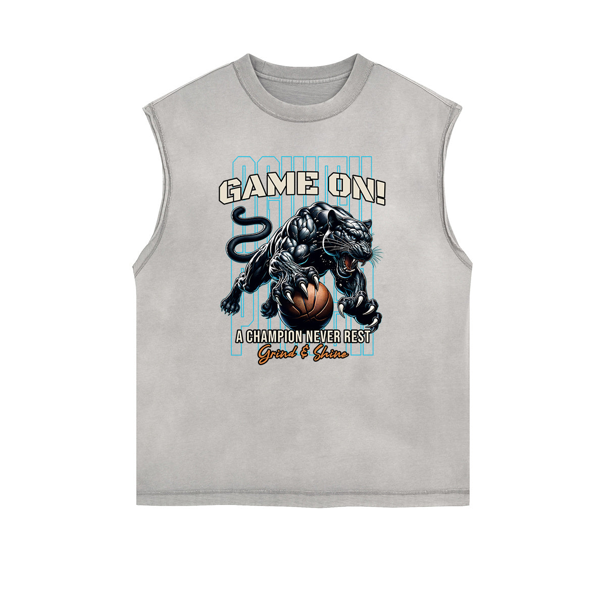 Frayed Edge Sports Graphic Print Tank Top