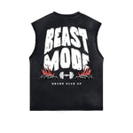 Distressed Sports Graphic Sleeveless Shirt