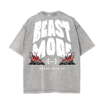 Stone-Washed Sports Graphic Print T-Shirt