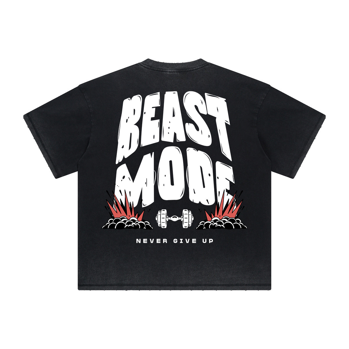 Heavy Fade Basketball Print T-Shirt