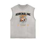 Frayed Edge Sports Graphic Print Tank Top