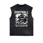 Distressed Sports Graphic Sleeveless Shirt